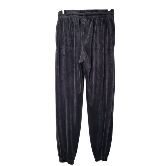 Avia Women's XS Black Velour Jogger Pants With Elastic Waist & Drawstring - Picture 2 of 9